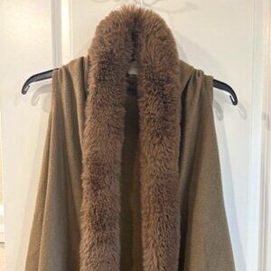 Fur Lined Hooded Vest